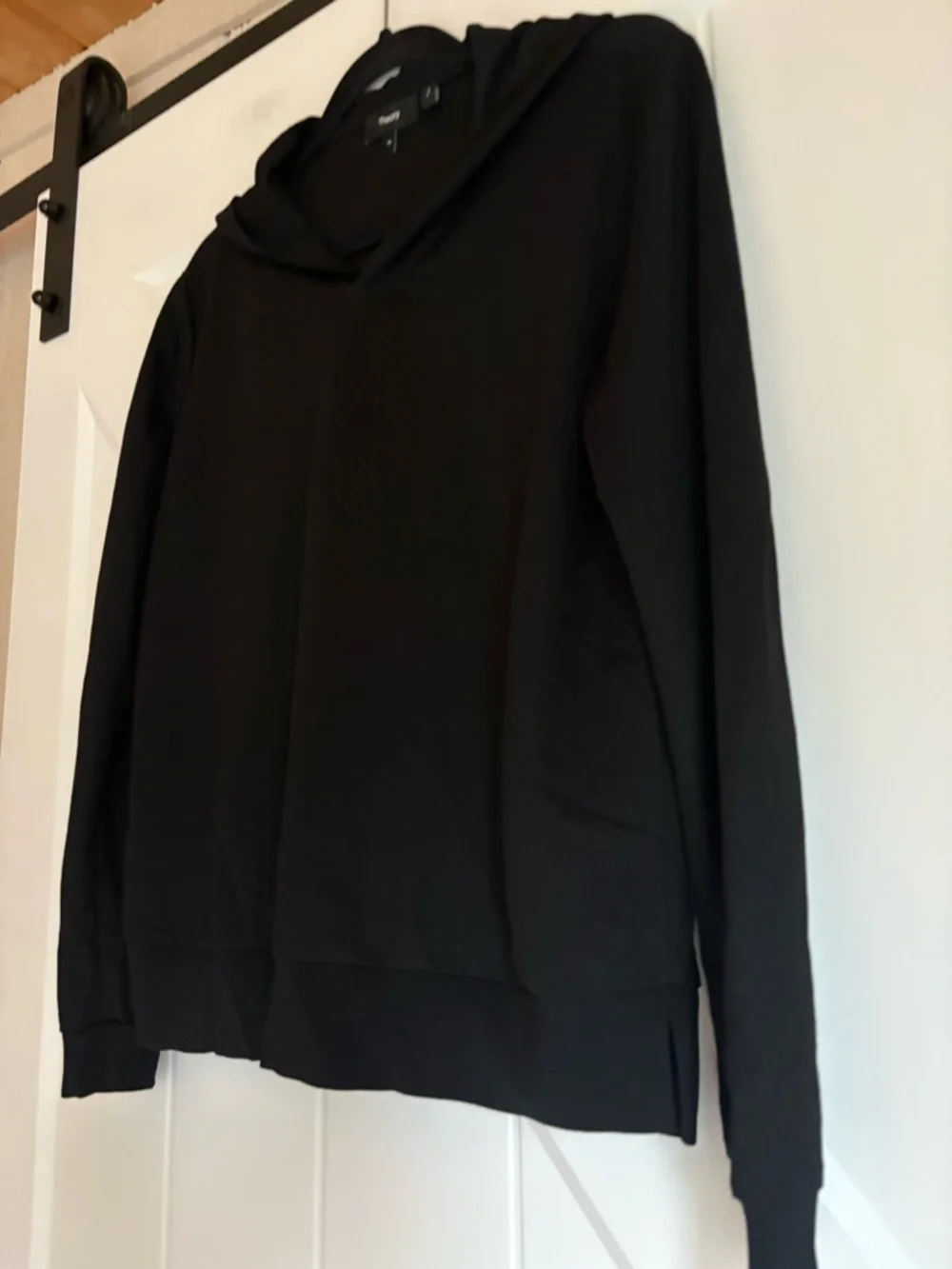 Women’s Theory Black Minimalist Hooded Pullover Hoodie Lightweight Breathable M